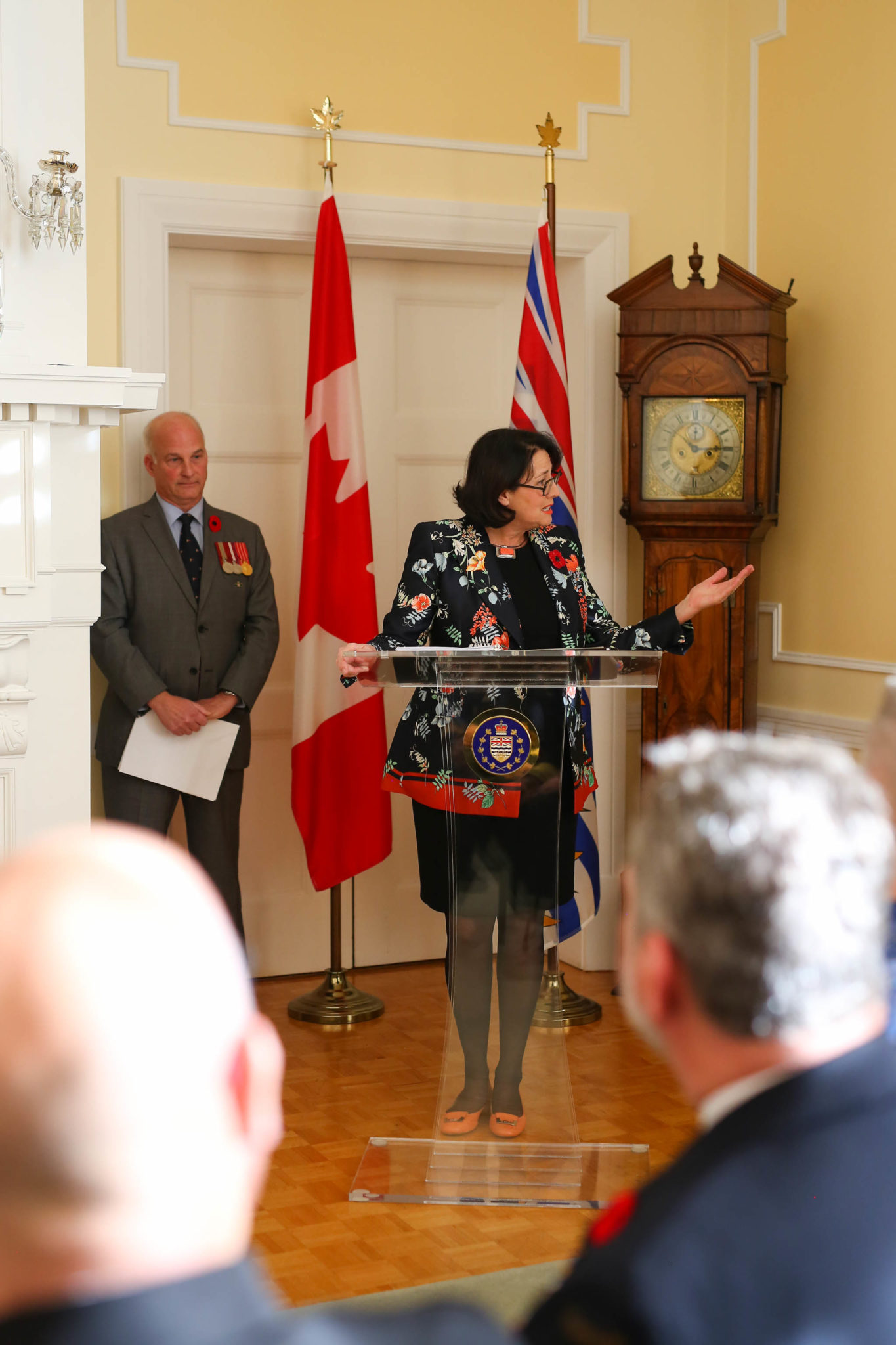 1. The Honourable Janet Austin, Lieutenant Governor of B.C. welcomed guests to the ceremony.