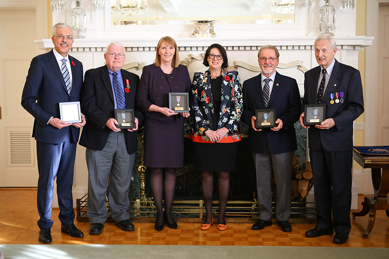 7. Recipients of the 2108 S.S. Beaver Medal for Maritime Excellence 6. Edward Wahl, representing the Wahl Family of North Coast Boatbuilders (photo courtesy the Lieutenant Governor's office).