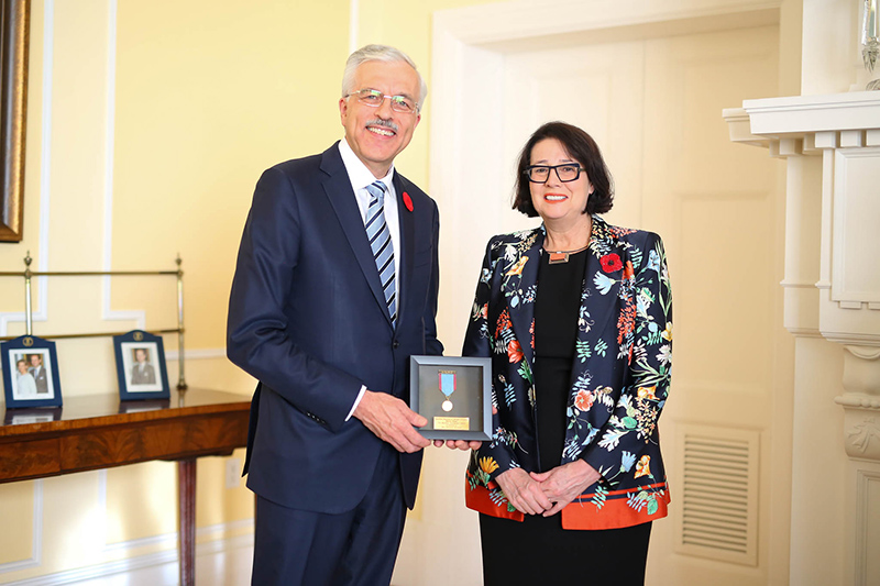 3. Don Krusel, former President & CEO, Port of Prince Rupert, with the Lieutenant Governor (photo courtesy the Lieutenant Governor's office).