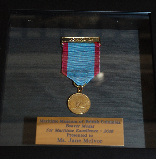 10. A close up look at the S.S. Beaver Medal for Maritime Excellence.