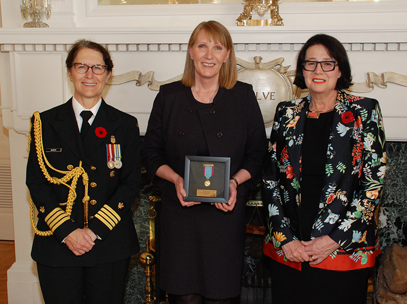 13. Captain Joanne McNish, Regional Director, Canadian Coast Guard; Jane McIvor, Publisher, BC Shipping News; and the Honourable Janet Austin, Lieutenant Governor of B.C.