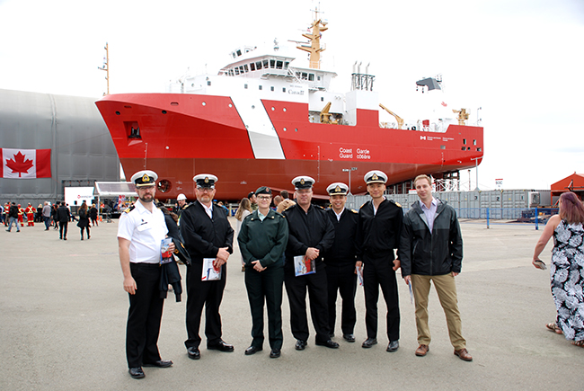 Members of the Canadian Coast Guard on hand for the ceremony.