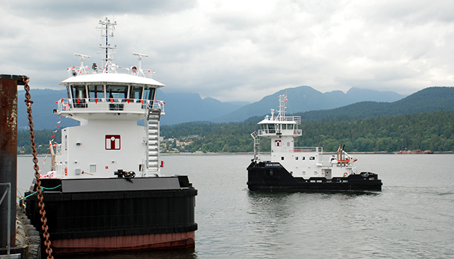 The Island Raider, which was christened last year, with the Island Regent at dock.